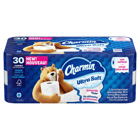 TOILET PAPER CHARMIN ULTRA SOFT, 30 X 200 SHEETS