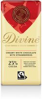 DIVINE CHOCOLAT, WHITE CHOCOLATE WITH STRAWBERRIES, 12 x 85G
