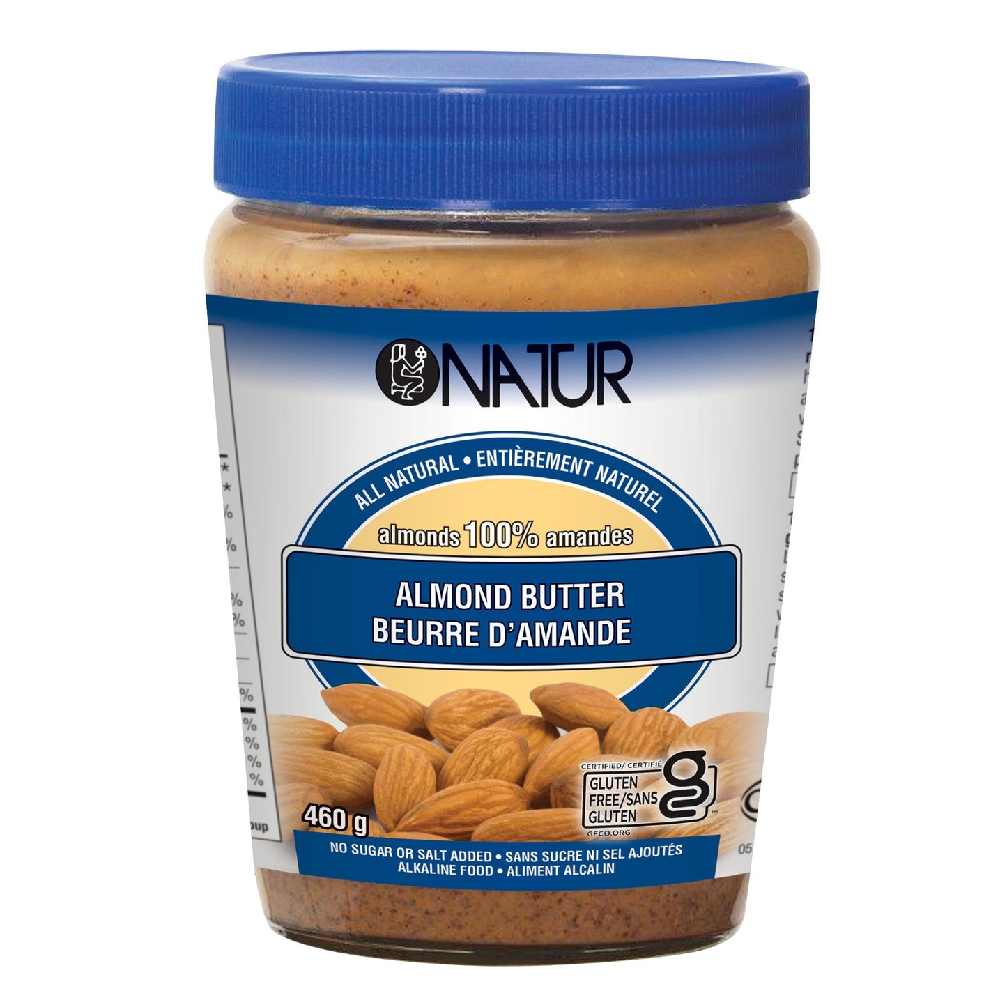 NATUR, NATURAL CREAMY ALMOND BUTTER, 6 x 460G