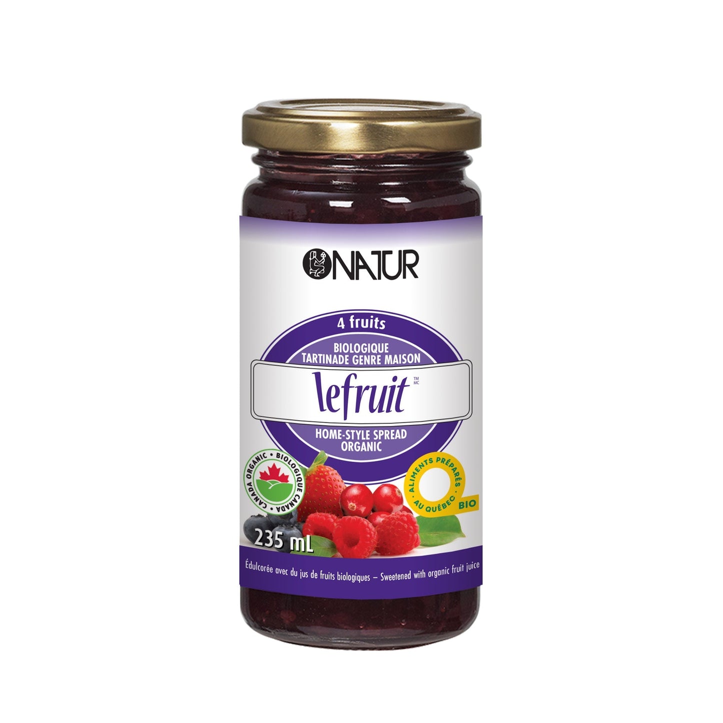 NATUR, 4 FRUITS ORGANIC SPREAD, 6 x 235ML