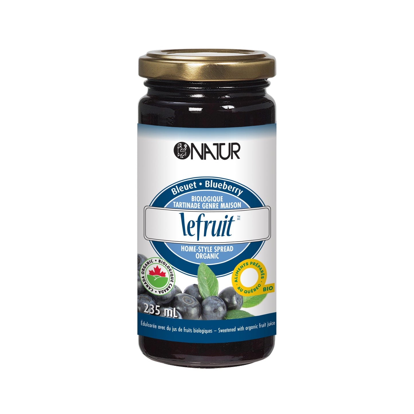 NATUR, BLUEBERRY ORGANIC SPREAD, 6 x 235ML