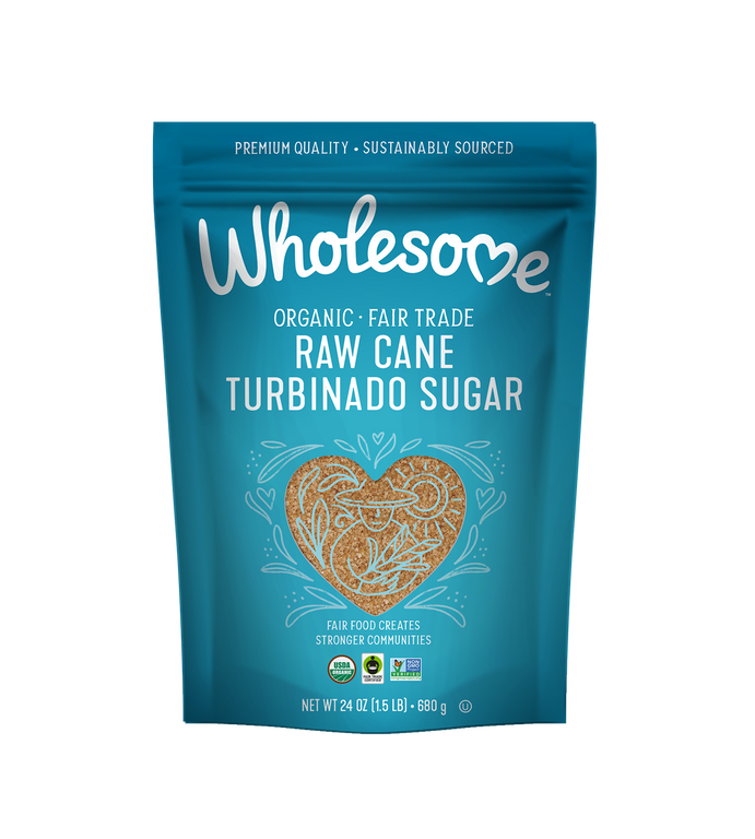 WHOLESOME SWEET, ORGANIC TURBINADO SUGAR, 6 x 680G