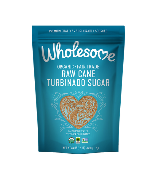 WHOLESOME SWEET, ORGANIC TURBINADO SUGAR, 6 x 680G