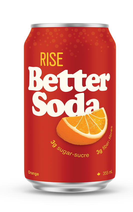 RISE KOMBUCHA, BETTER SODA - ORANGE, 12 x 355ML