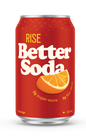 RISE KOMBUCHA, BETTER SODA - ORANGE, 12 x 355ML