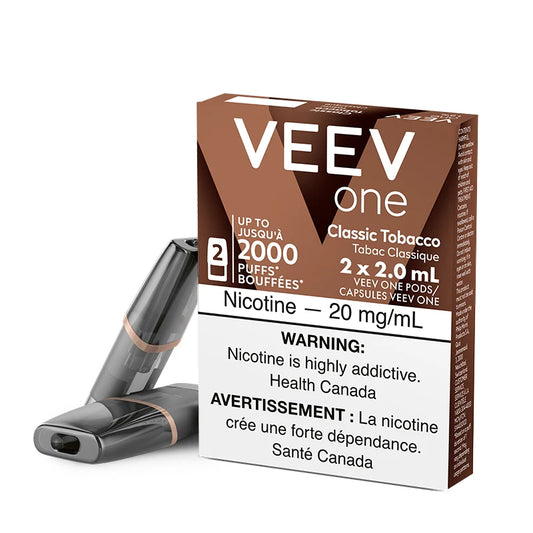 VEEV VAPE ONE CLASSIC TOBACCO 1.8%, 5 X 2 UN