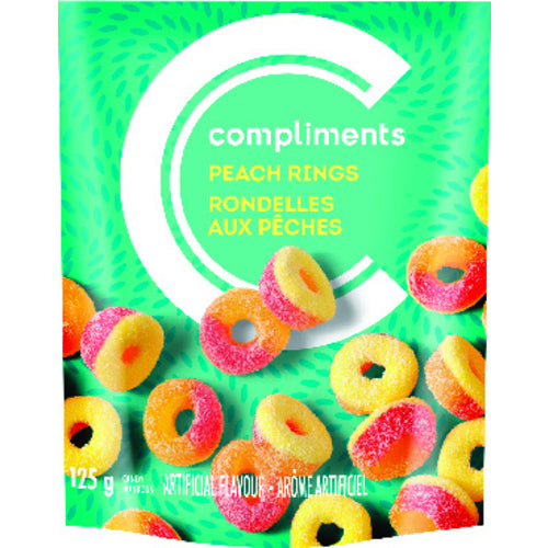 COMPLIMENTS PEACH RINGS, 12 X 125 G