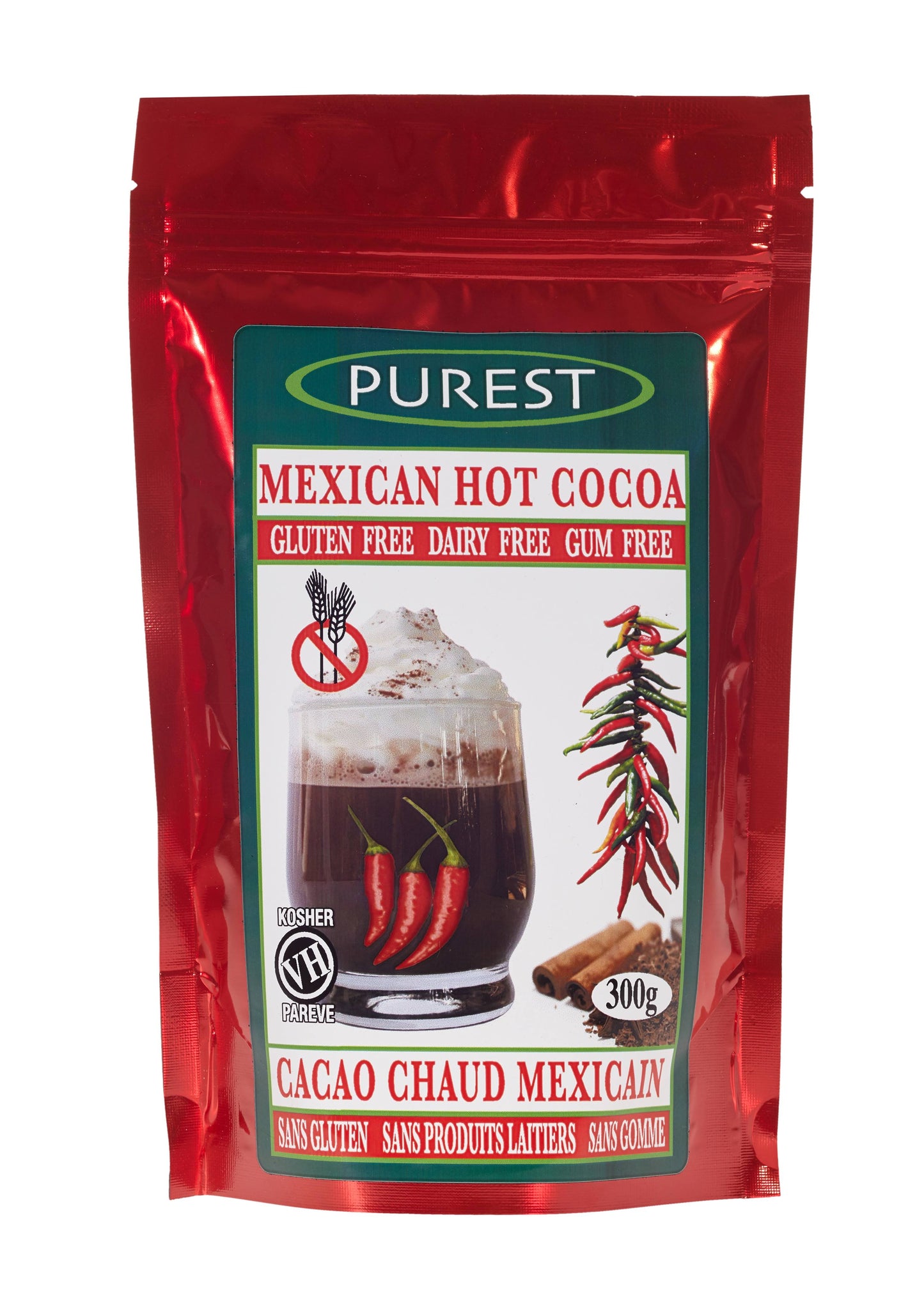 PUREST NATURAL, MEXICAN HOT COCOA, 6 x 300G