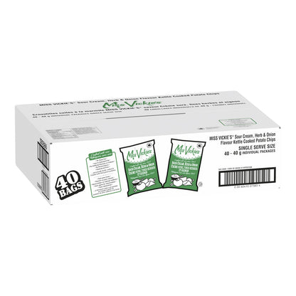 MISS VICKIES, SOUR CREAM HERB & ONION, 40 X 40G