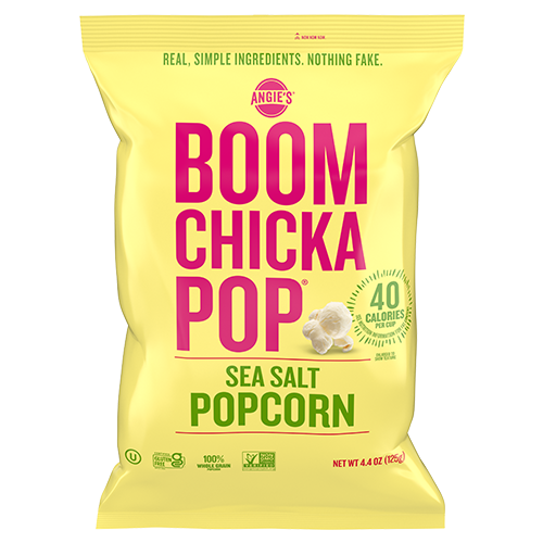 ANGIES BOOMCHICKAPOP SEA SALT POPCORN, 8 X 136 G