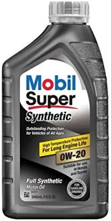 MOBIL SUPER SYNTHETIC OIL 0W-20, 6 X 1 L