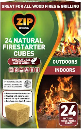 ZIP CUBES SOLID FIRE STARTERS, 24 X 330 G