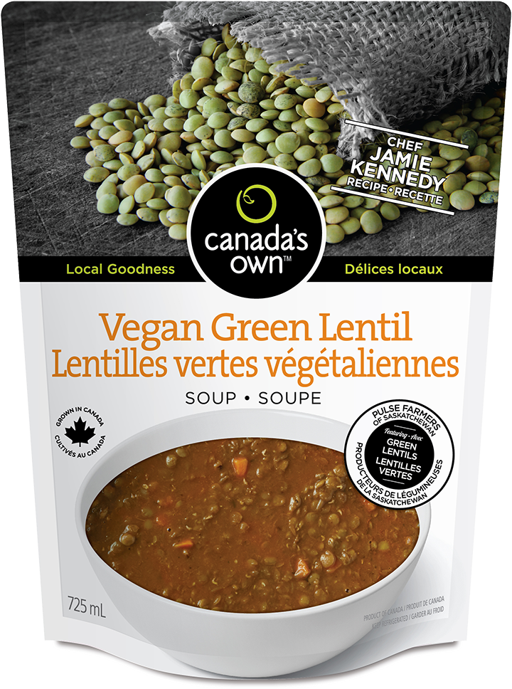 CANADA'S OWN, VEGAN GRN LENTIL SOUP, 6 x 725ML