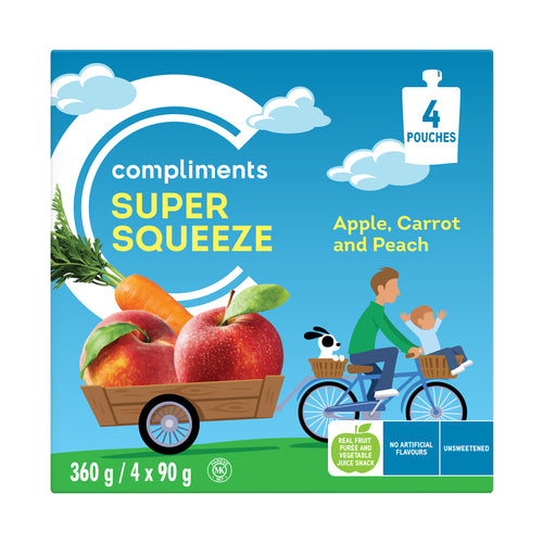 COMPLIMENTS PEACH APPLE COMPOTE CUP, 6 X 4 X 90 G
