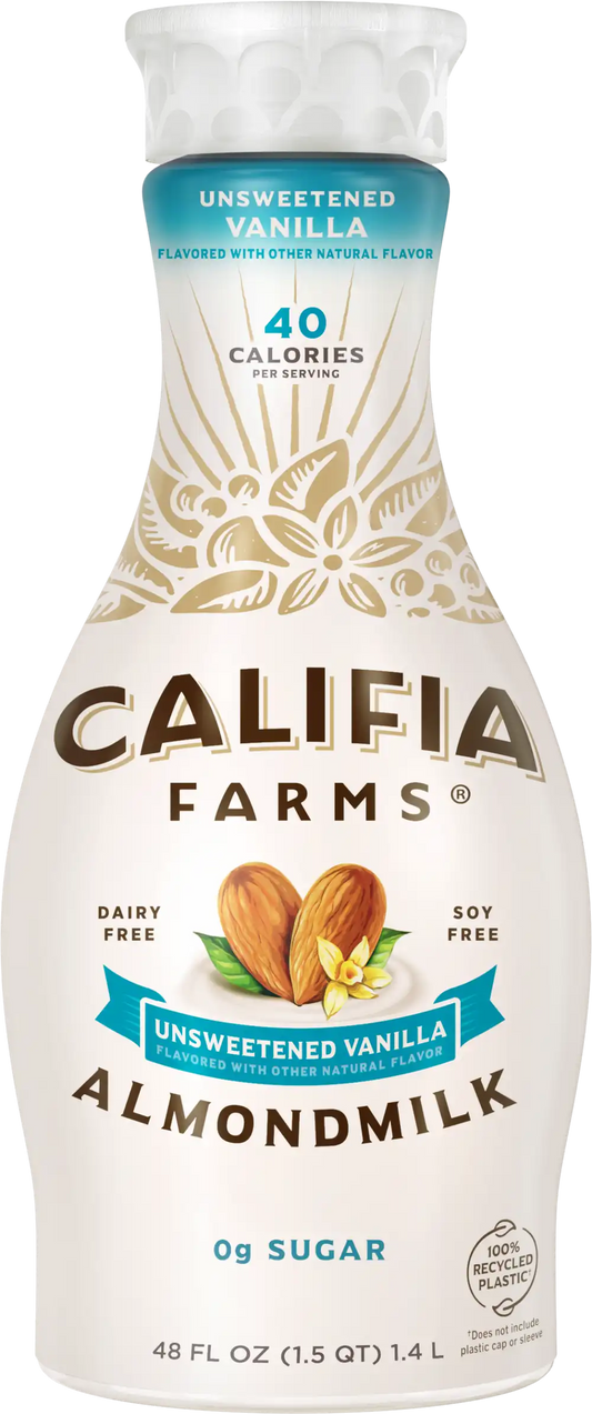 CALIFIA FARMS, UNSWEETENED VANILLA, 6 x 1.4L