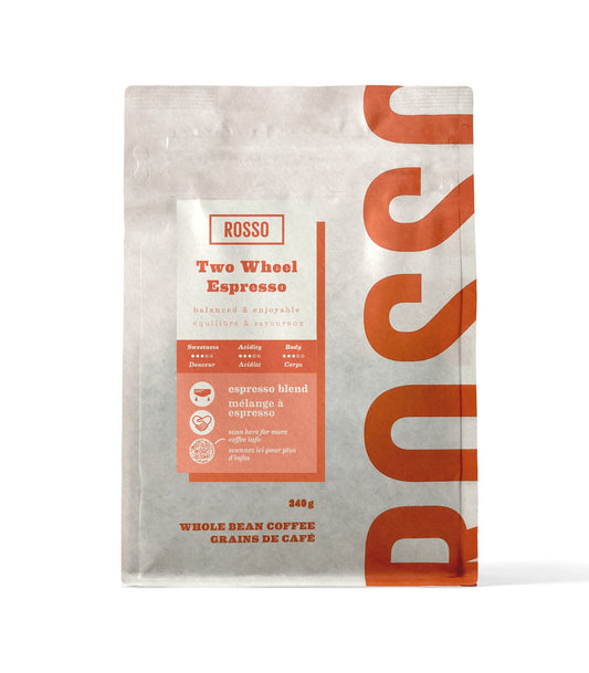 ROSSO COFFEE RO, TWO WHEEL - ESPRESSO, 6 x 340G