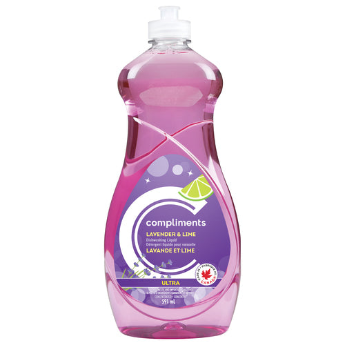 COMPLIMENTS LAVENDER SCENT DISHWASHING LIQUID, 10 X 591 ML