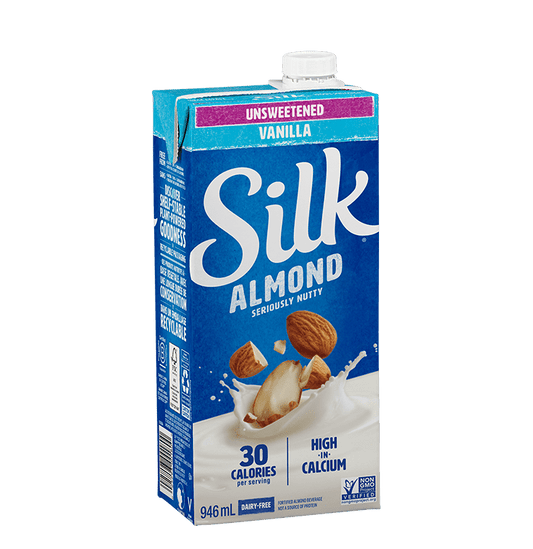 SILK, TRUE ALMOND UNSWEETENED VANILLA, 12 x 946ML