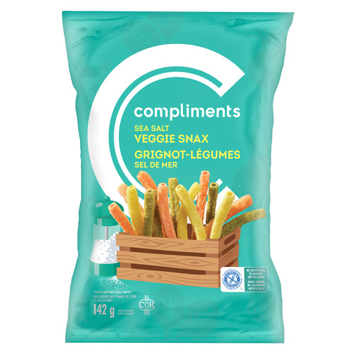 COMPLIMENTS SEA SALT VEGGIE SNAX, 10 X 142 G