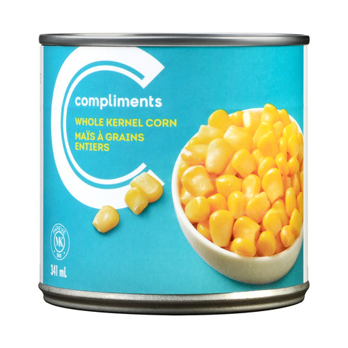 COMPLIMENTS SWEET & SALTY CORN KERNELS, 24 X 341 ML