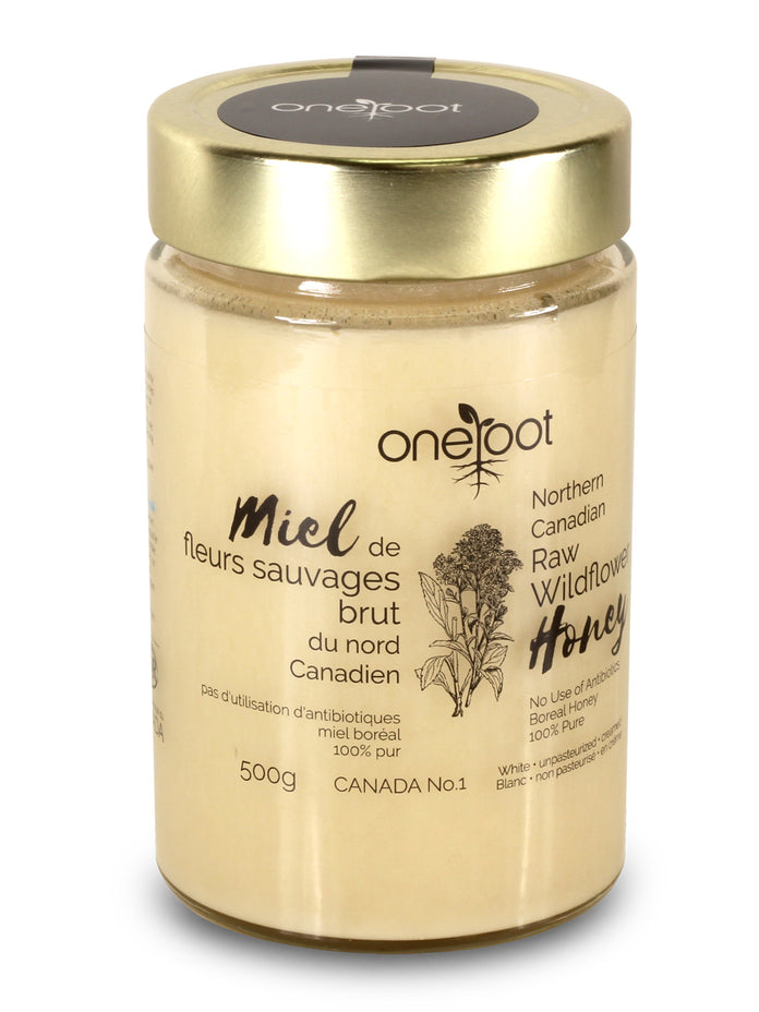 ONEROOT, NORTHERN CANADIAN RAW WILDFLOWER HONEY, 12 x 500G