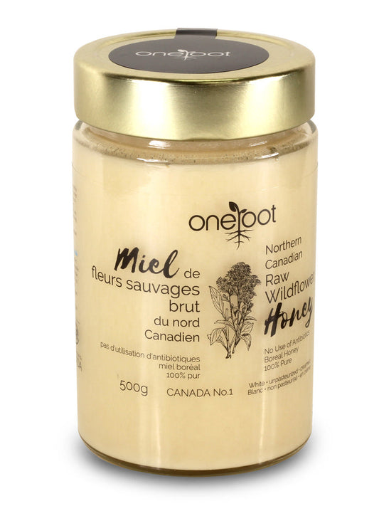 ONEROOT, NORTHERN CANADIAN RAW WILDFLOWER HONEY, 12 x 500G