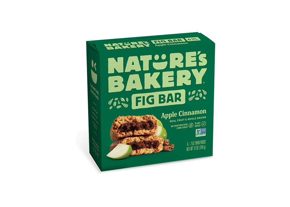 NATURE'S BAKERY, WHOLE WHEAT FIG APPLE CINNAMON, 6 x 340G
