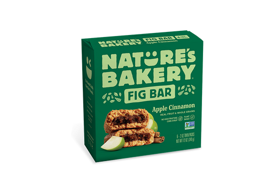 NATURE'S BAKERY, WHOLE WHEAT FIG APPLE CINNAMON, 6 x 340G