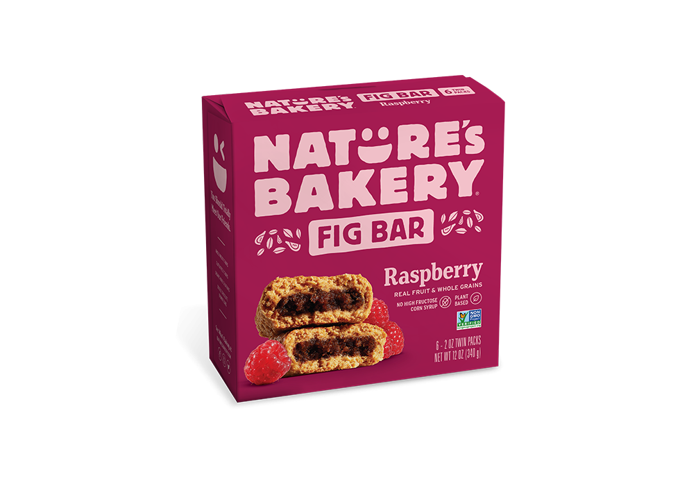 NATURE'S BAKERY, WHOLE WHEAT FIG RASPBERRY, 6 x 340G