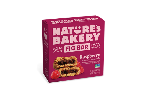 NATURE'S BAKERY, WHOLE WHEAT FIG RASPBERRY, 6 x 340G